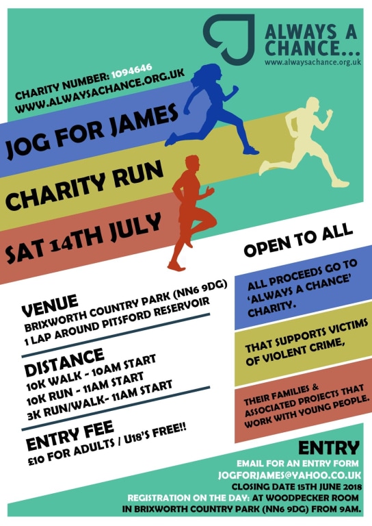 Jog for James Charity Run at Brixworth Country Park